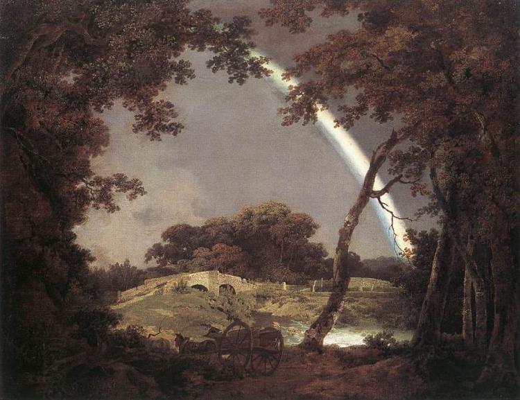 Joseph wright of derby Landscape with Rainbow China oil painting art